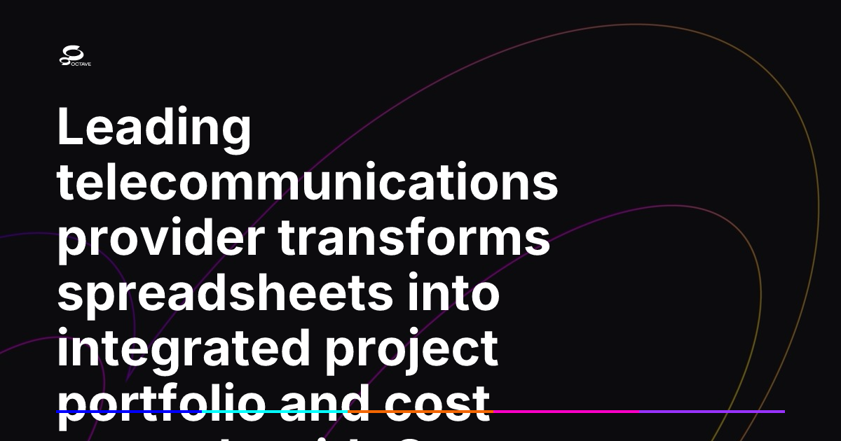 Leading telecommunications provider transforms spreadsheets into ...
