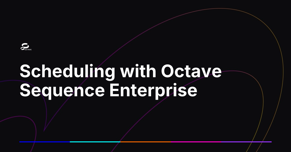 Octave Logistics Scheduling with Octave Sequence Enterprise | Octave