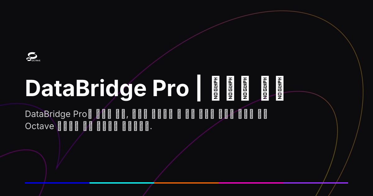 DataBridge Pro | 데이터 통합 | Octave
